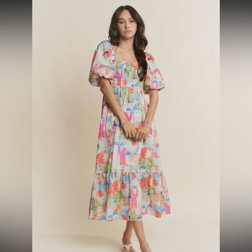 Colorful Floral Maxi Dress